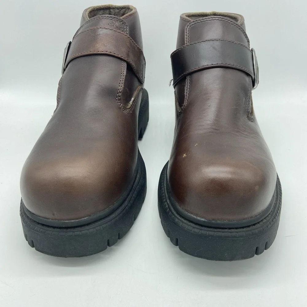 Skechers Mens 8 Boots Vintage SN6909 Chunky Platform Leather Y2K Grunge Gorpcore
